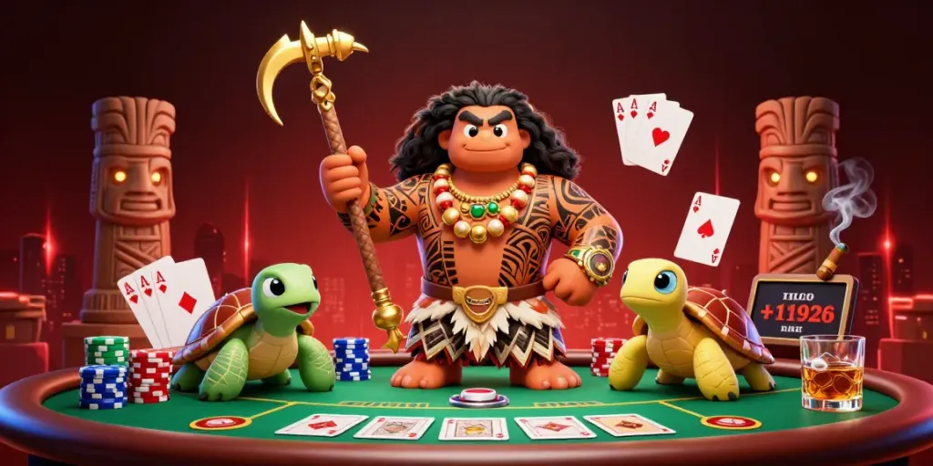 Wagering on Kèo Nhà Cái at a vibrant poker table filled with colorful chips and cards.