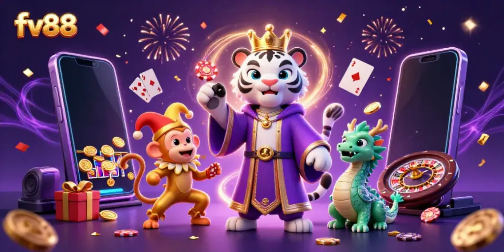 Engage with bonus games on fv88 while enjoying vibrant celebration elements and dynamic characters.