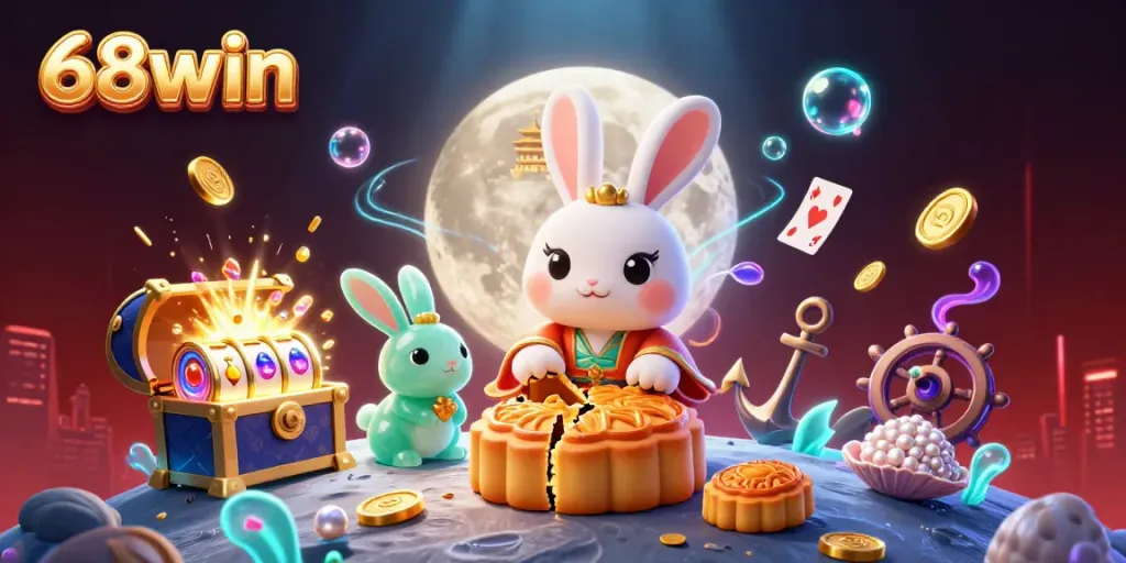 Experience exciting gameplay at 68win with dynamic illustrations of jackpot slots and iconic casino elements.