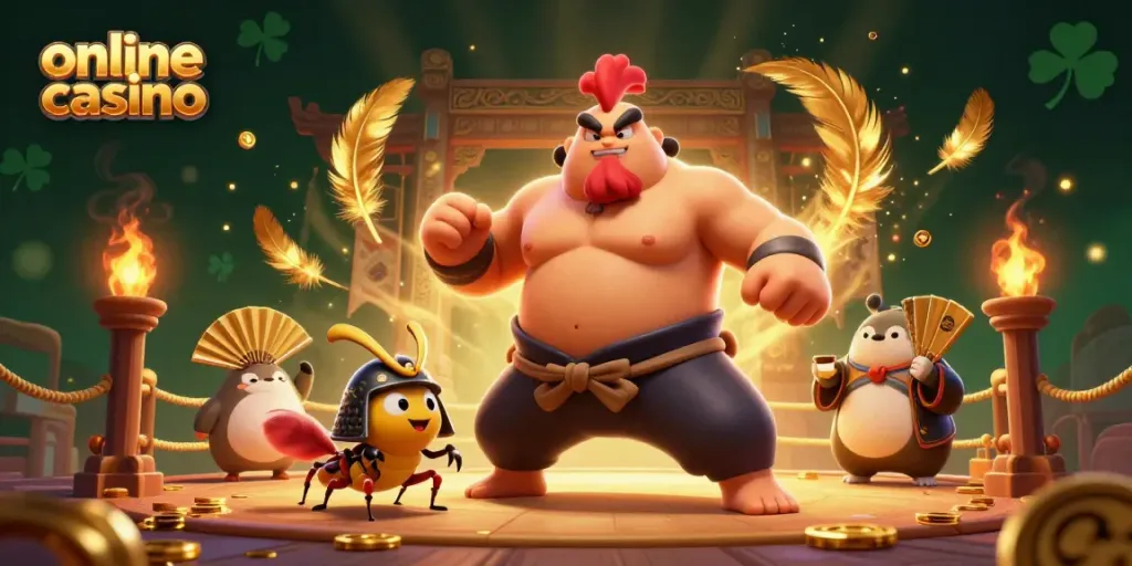 Experience exciting action at an online casino with dynamic characters and immersive elements.