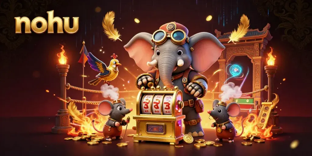 Experience thrilling jackpot spins with nohu’s magical steampunk setting and vibrant game elements.