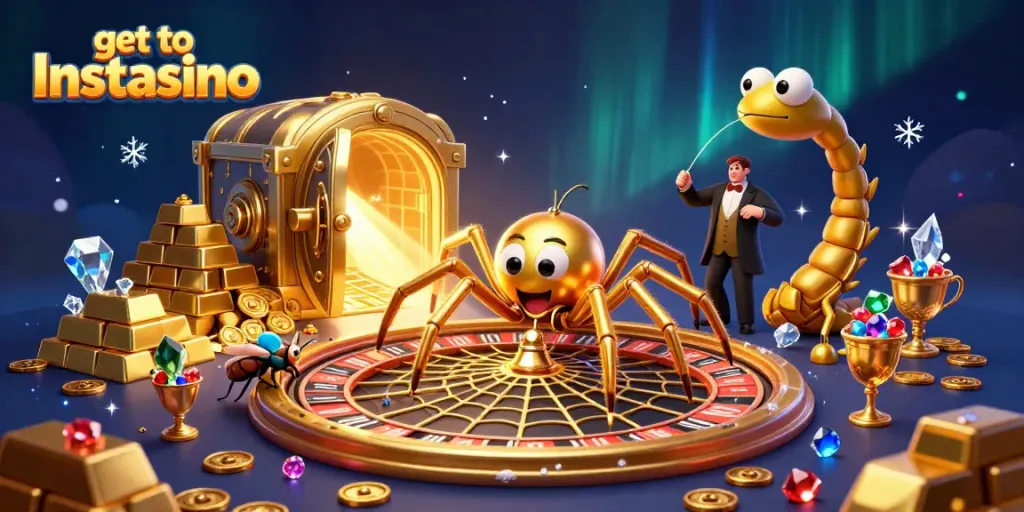 Place bets and spin to win in the dazzling scene that captures the thrilling essence of get to Instasino.