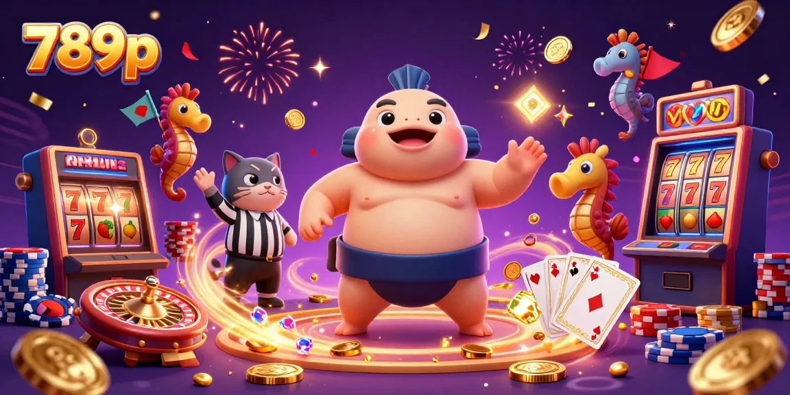 Experience the excitement of 789p slot gaming with an energetic underwater casino scene featuring vibrant characters and game elements.