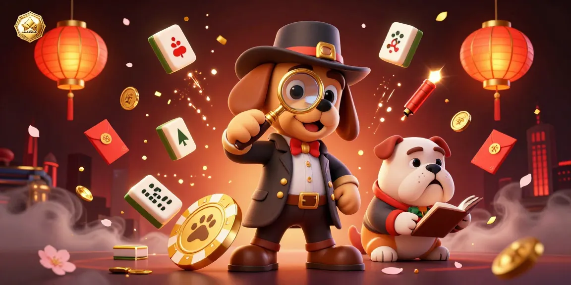 Engage in thrilling gaming with RIKBET as a detective uncovers poker chip clues amidst vibrant casino elements.