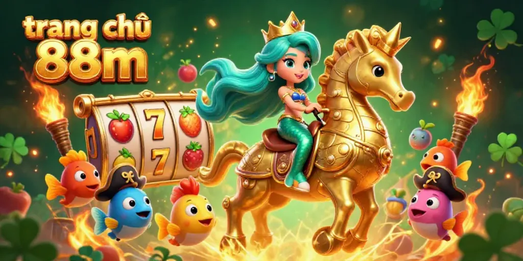 Experience vibrant winning with trang chủ 88m in a colorful, dynamic casino scene full of exciting game elements.