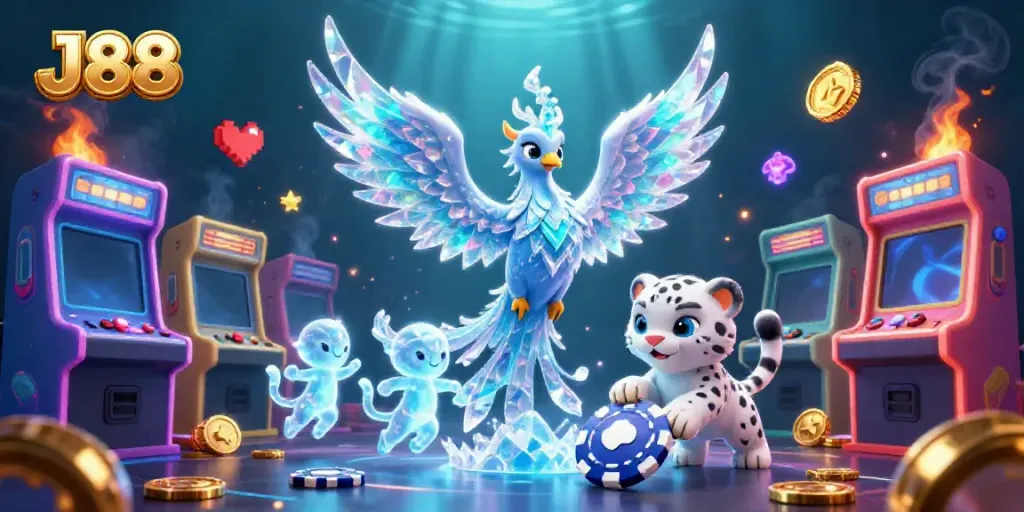Win big at J88 with enchanting ice-themed characters and vibrant casino games.