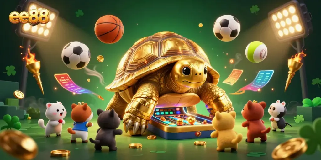 Experience thrilling gameplay at ee88 with the colossal golden tortoise pinball machine and dynamic sports elements.