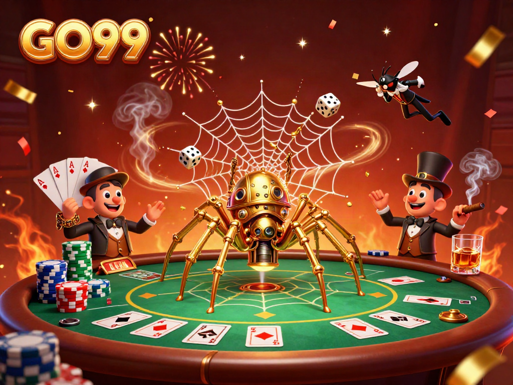 Engage with GO99's thrilling games under a dazzling steampunk casino ambiance.
