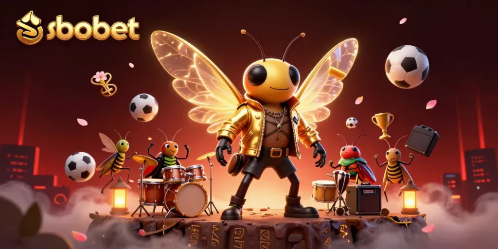 Bet on sbobet with the vibrant energy of sports betting and dynamic characters in play.