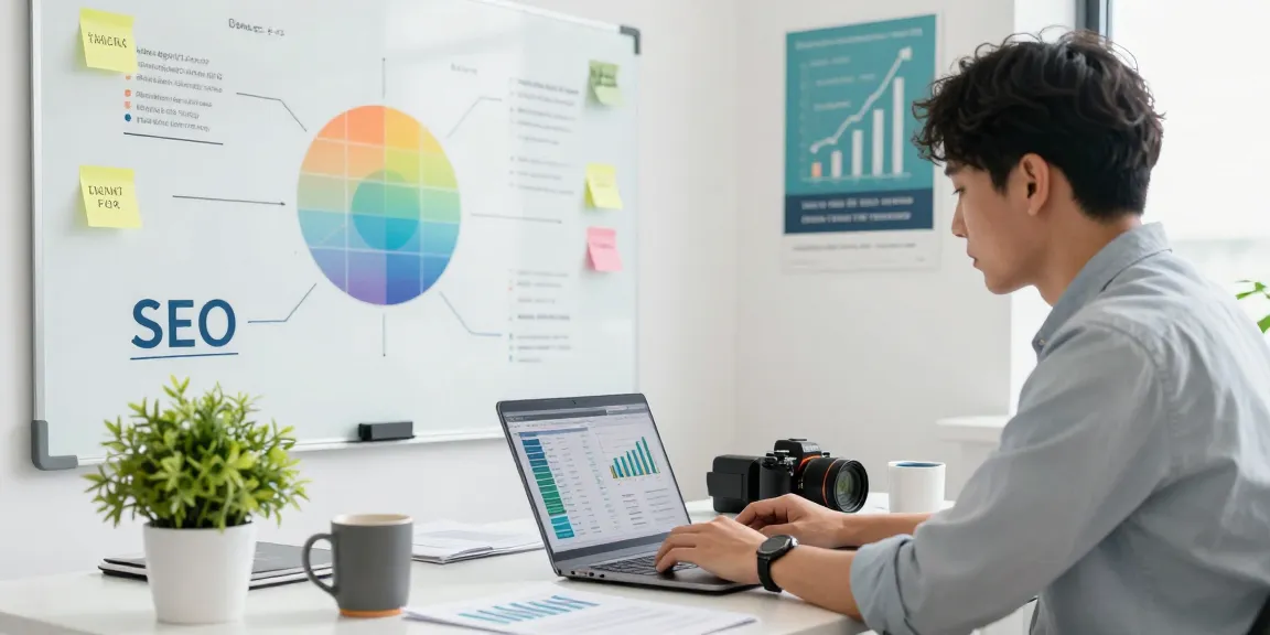Link building case studies in a collaborative office environment with analytics and SEO strategies.