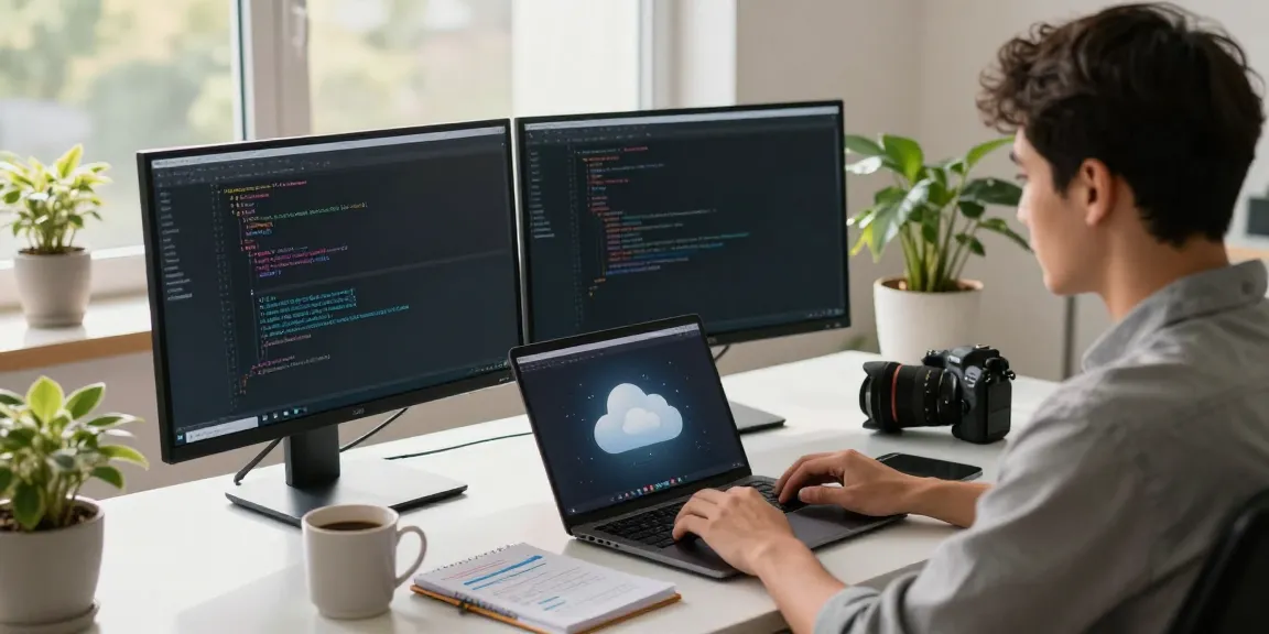 No identity verification VPS developer working in a modern tech workspace