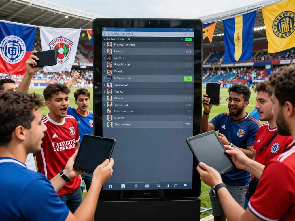 ข่าวซื้อขายนักเตะ excitement among fans at a football event showcasing live updates on player transfers.