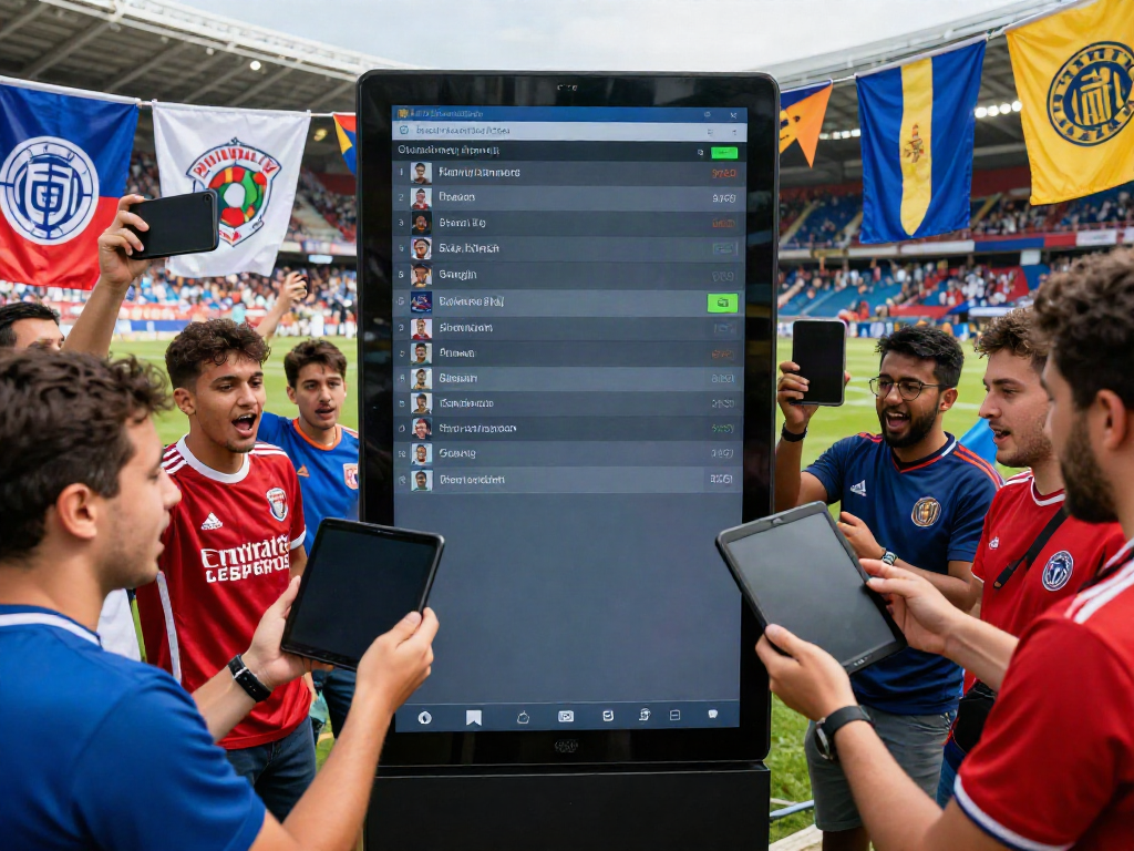 ข่าวซื้อขายนักเตะ excitement among fans at a football event showcasing live updates on player transfers.