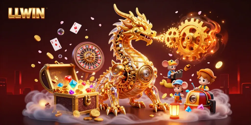 Experience thrilling gameplay at LLWIN with explosive treasures and a golden dragon!