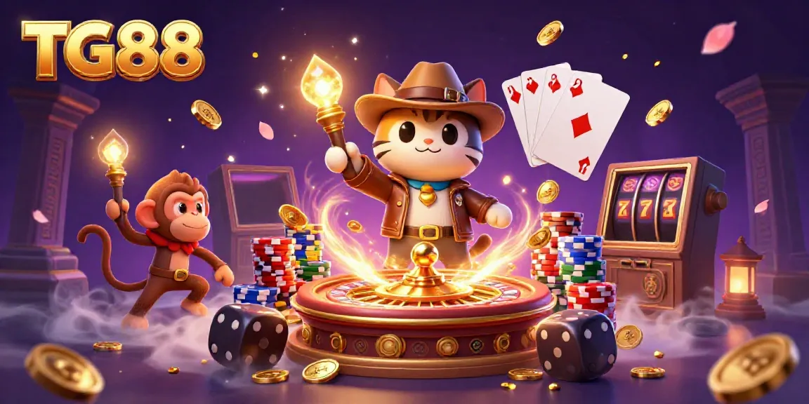 Engage in thrilling gaming adventures with TG88 as a cat archeologist discovers golden artifacts.
