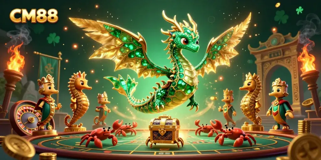 Experience immersive gaming action with CM88's vibrant online casino experience featuring interactive elements.