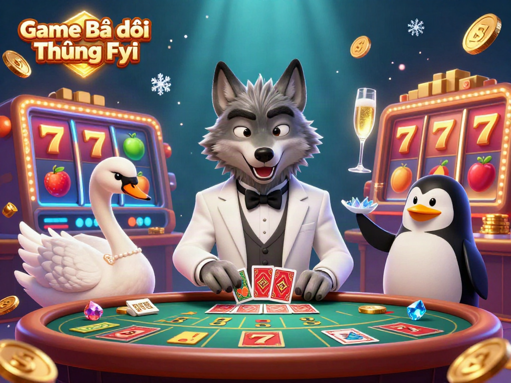 Experience thrilling action in Game Bài Đổi Thưởng Fyi at a dynamic baccarat table surrounded by vibrant casino elements.